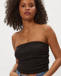 Michael Stars Alexis Tube Top in black - women's shirt - alternate view