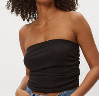 Michael Stars Alexis Tube Top in black - women's shirt - detail view