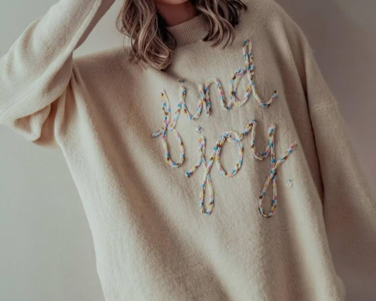 Urban Daizy - Find Joy Oversized Knit Sweater