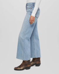 Re/Done - Mid Rise Wide Leg Crop Jeans