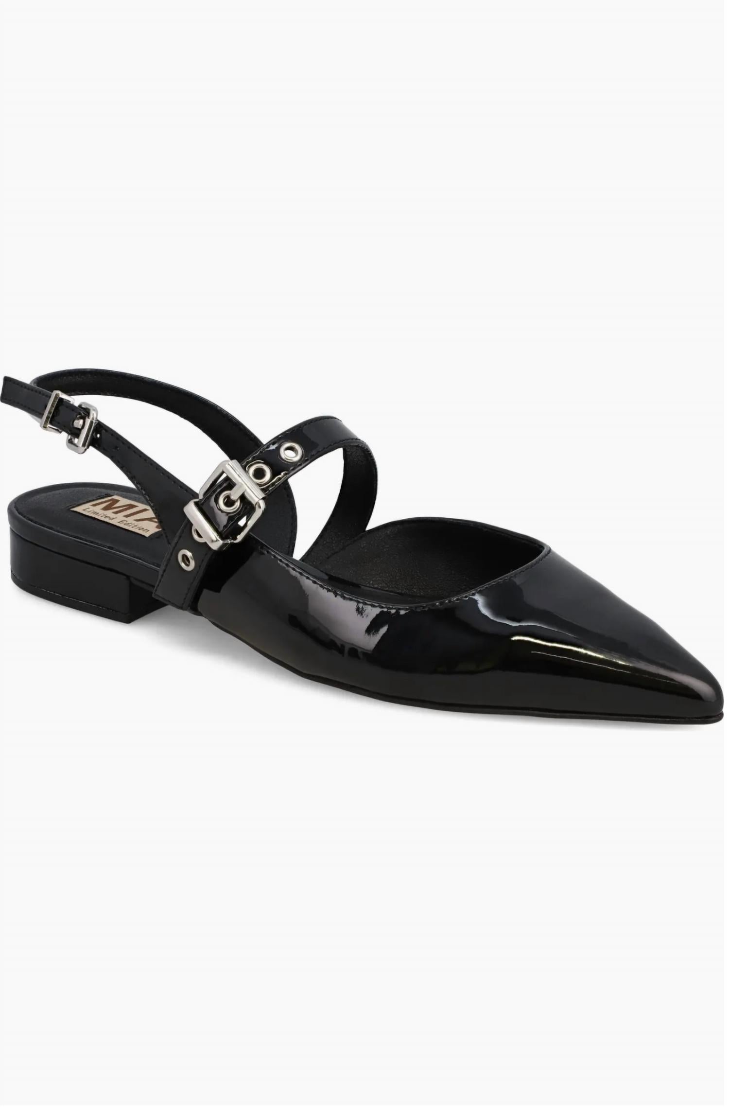 Mia - Women's Aree Patten Slingback Flats