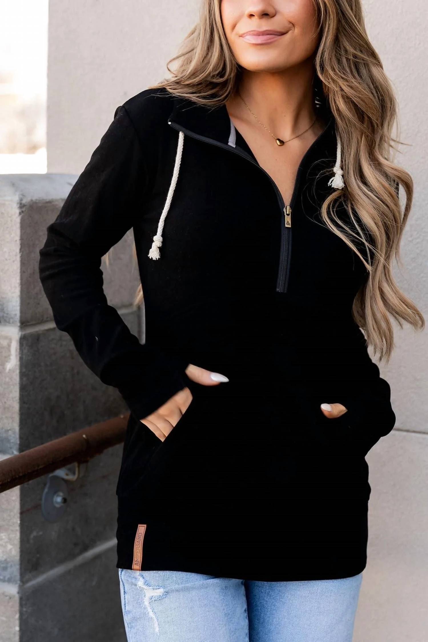 Ampersand Ave - Performance Fleece Halfzip Hoodie