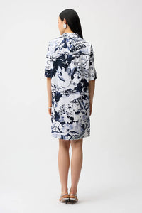 Joseph Ribkoff - Stretch Poplin Conversational Print Shift Dress