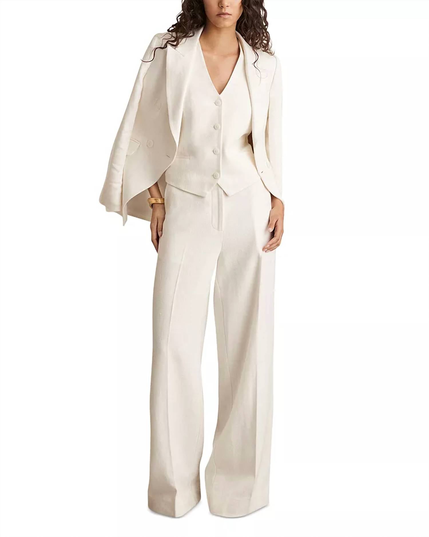Reiss - Devon Linen Twill Tailored Vest