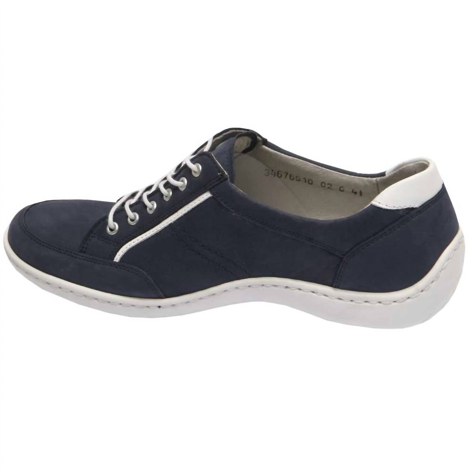 Waldlaufer Women's Jasmine Casual Walking Shoe in blue - women's sneaker - detail view