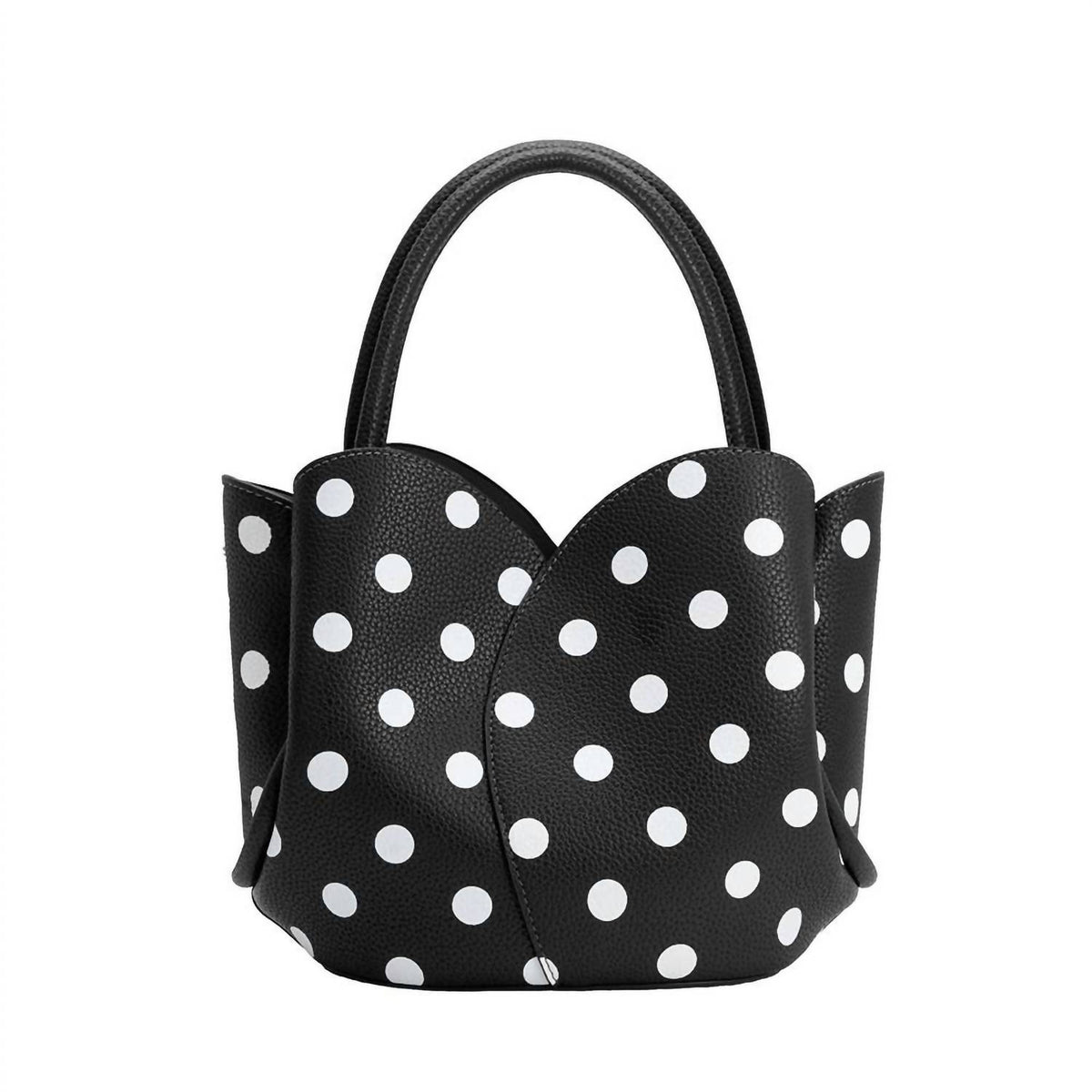 Melie Bianco - Women's Tulip Leather Polka Dot Top Handle Bag