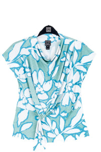 Clara Sunwoo - Floral Drape Neck Top