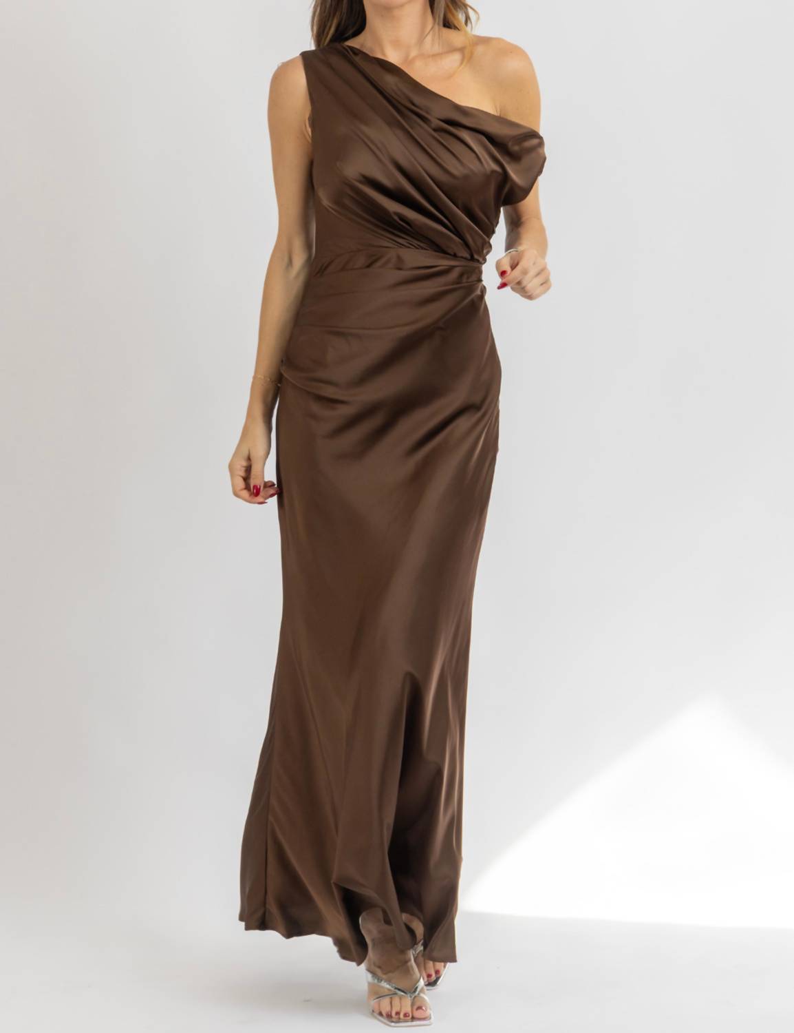 Mable - Raven One Shoulder Maxi Dress
