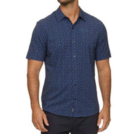 Flags & Anthem - Oakwood Short Sleeve Floral Print Seersucker Performance Shirt