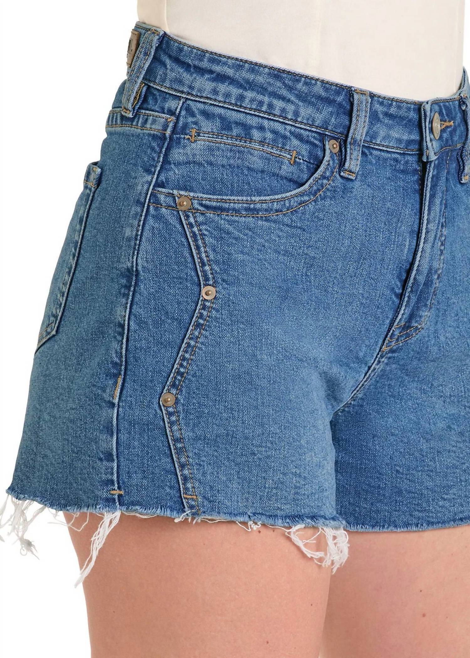 Rock & Roll Denim - Women's Zig Zag Detail Shorts