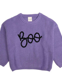 SWEET wink Boo Yarn Knit Sweater in purple - kids' dress - detail view