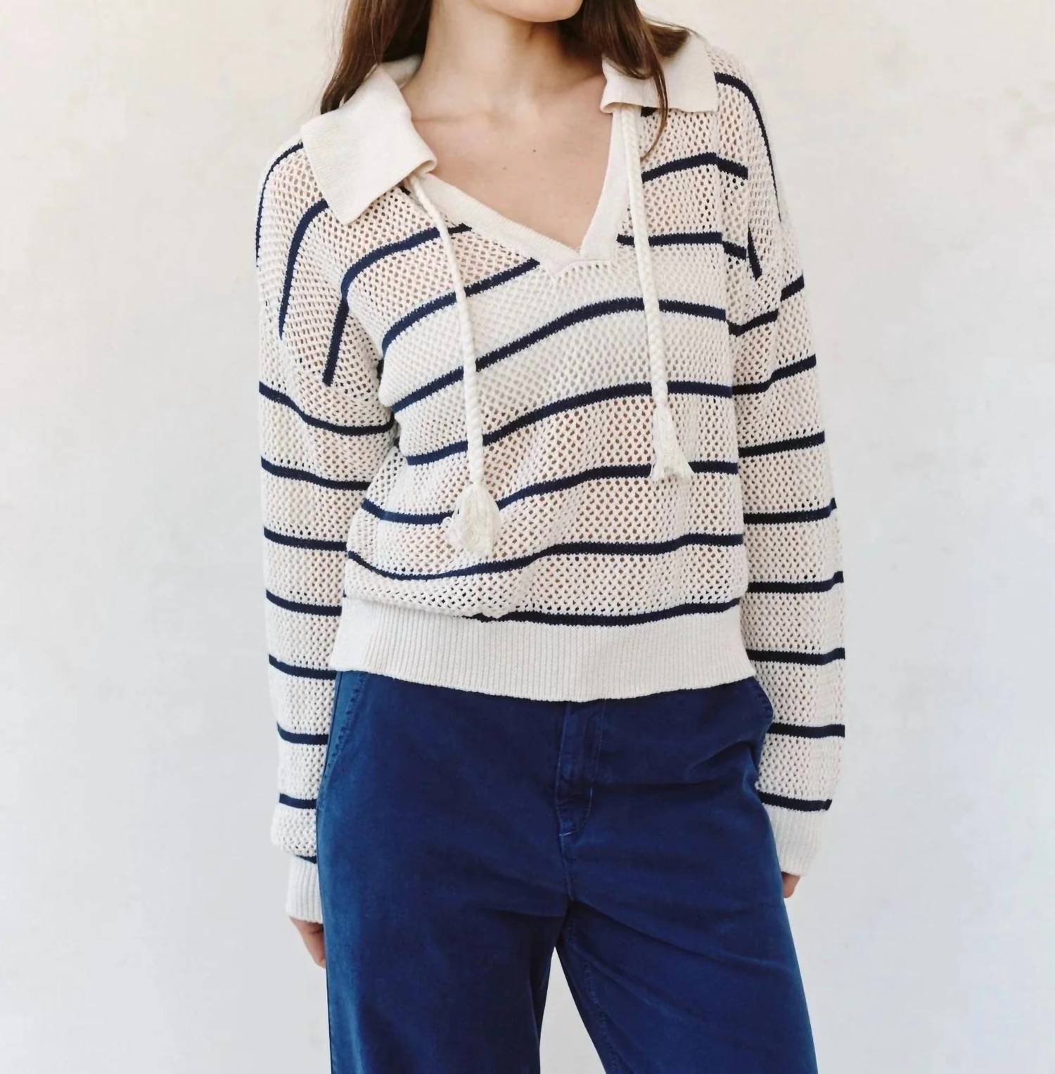 Bella Dahl - Tassel Tie Open Knit Sweater
