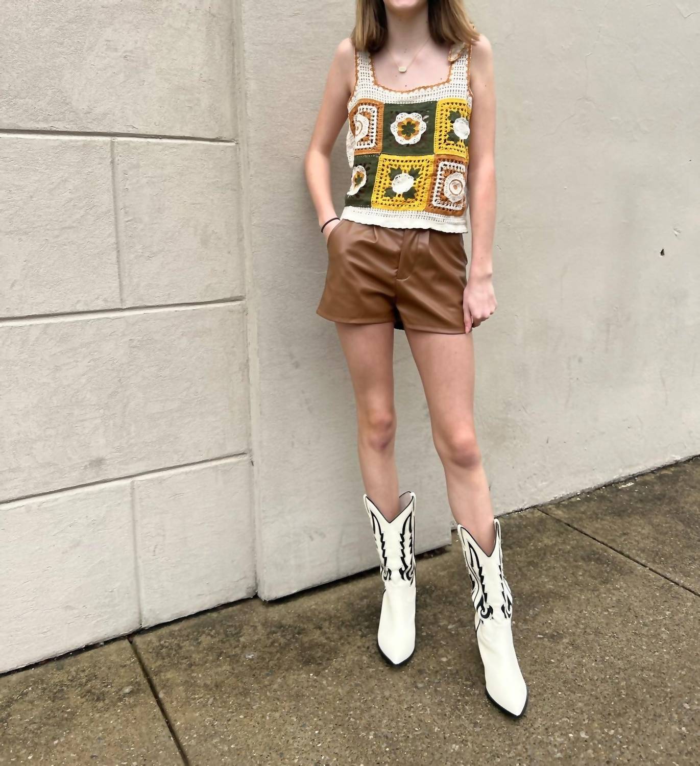 Sadie & Sage - Tween Rodeo Vegan Leather Shorts
