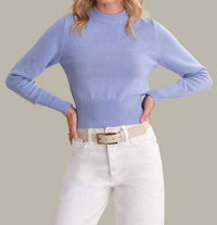 525 America Adeline Cotton Sweater in blue heron - women's sweater