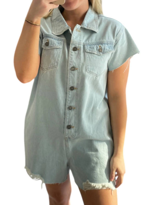 Wishlist - Distressed Denim Romper
