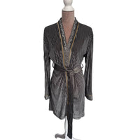 Pol - Embroidered Pleated Kimono Robe