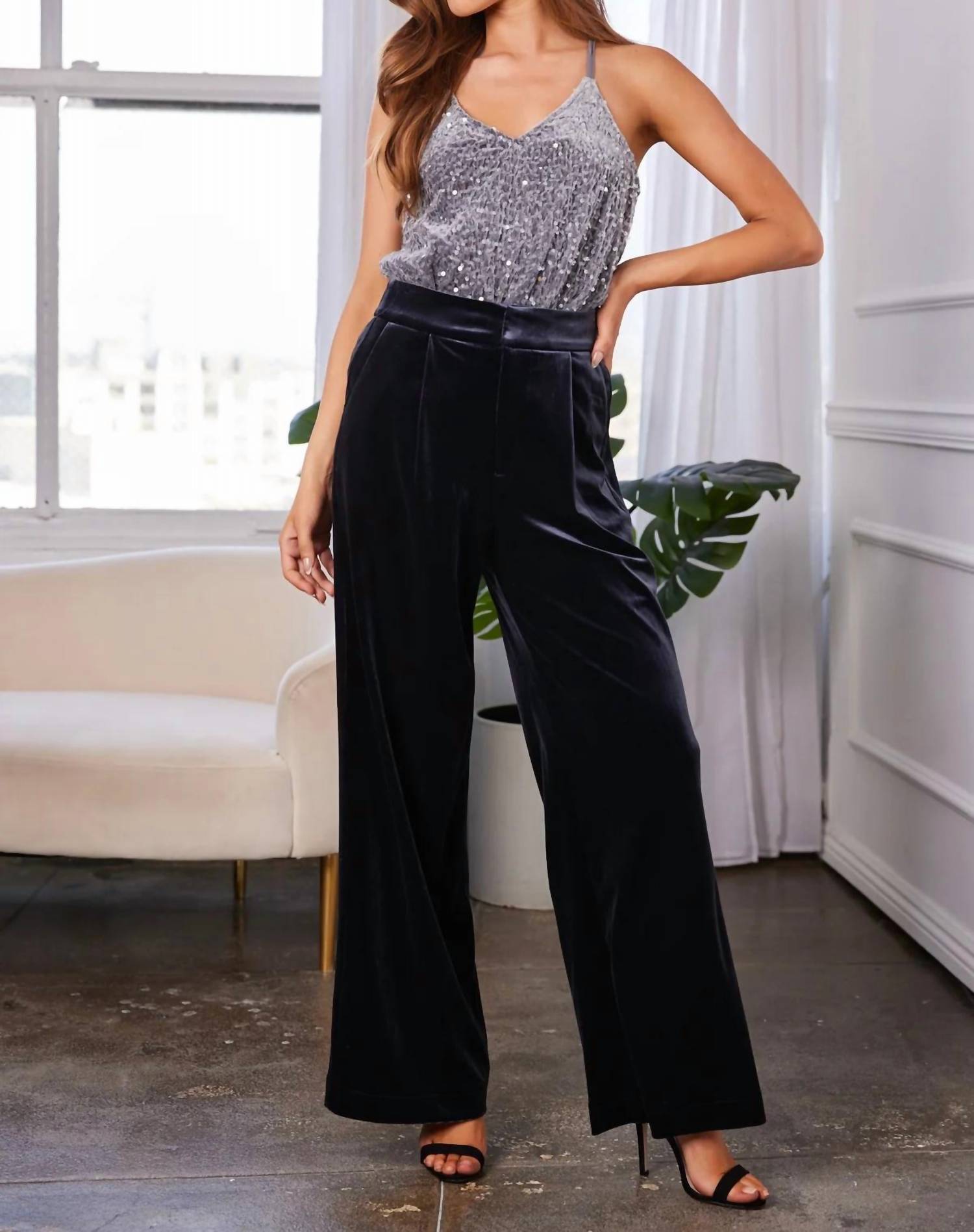 Bishop + Young - Sorrento Wide Leg Velvet Pants