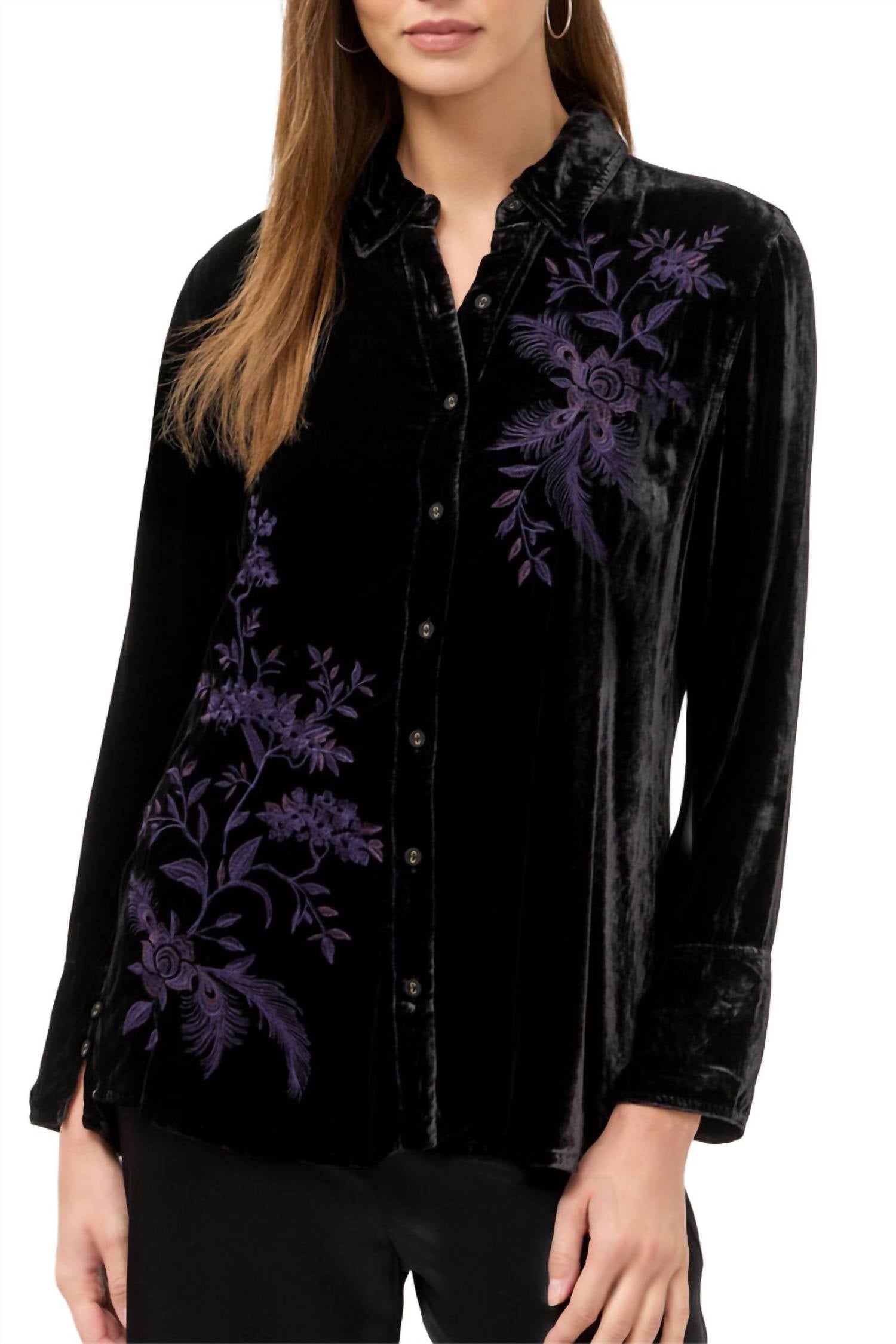 Johnny Was - Molly Velvet Vintage Button Down Shirt