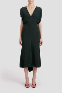 Victoria Beckham - Blouson Detail Midi Dress