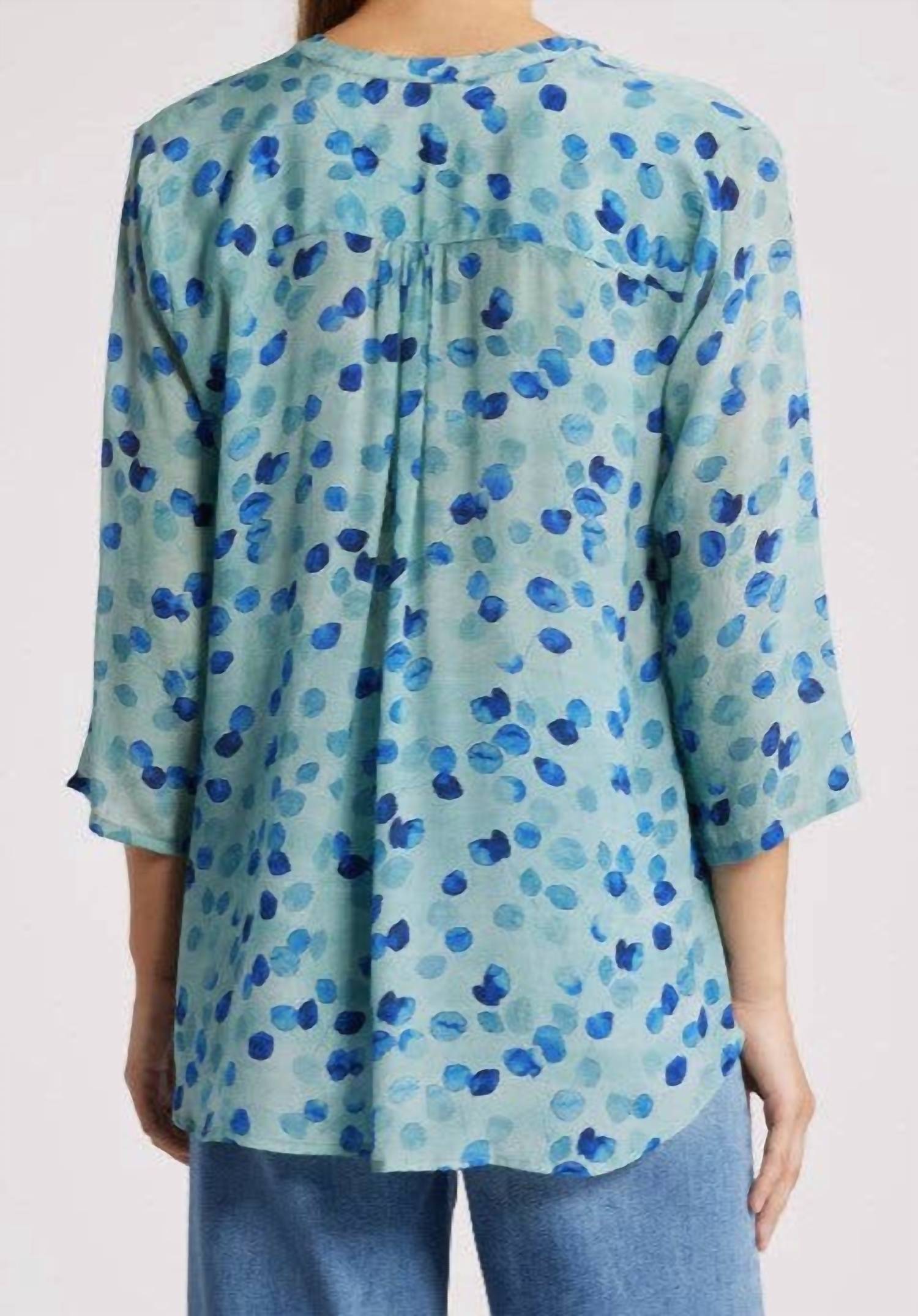 Apny - V-neck With Tassel Blouse