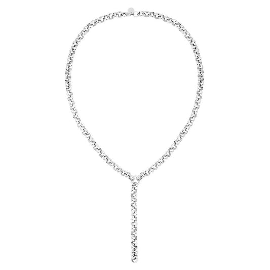 Eklexic - Women's Royal Rolo Chain Lariat Necklace