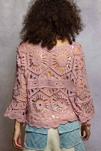 Pol - Round Neck Crochet Cropped Top