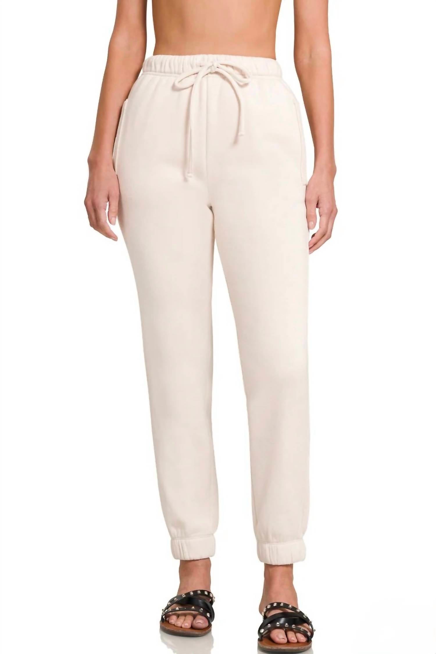Zenana - Cozy Fleece Jogger Pants