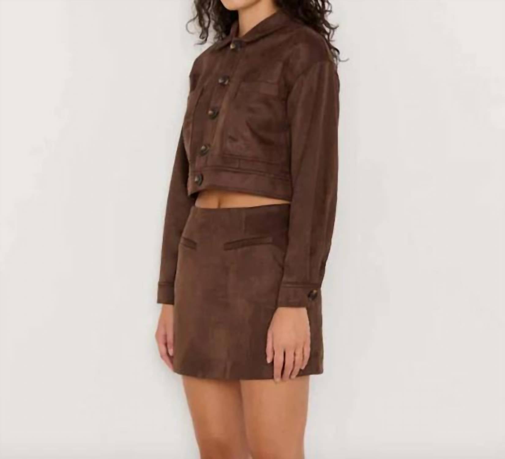 Minkpink - Aston Suede Mini Skirt