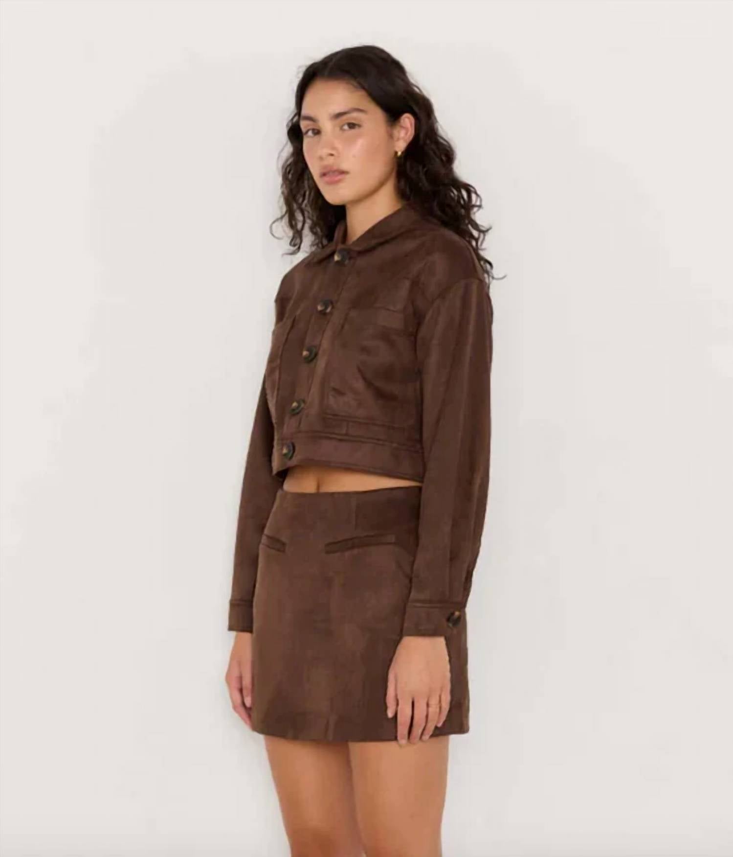 Minkpink - Aston Suede Mini Skirt