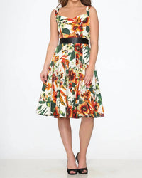 Orchid Bloom - Floral Swing Dress