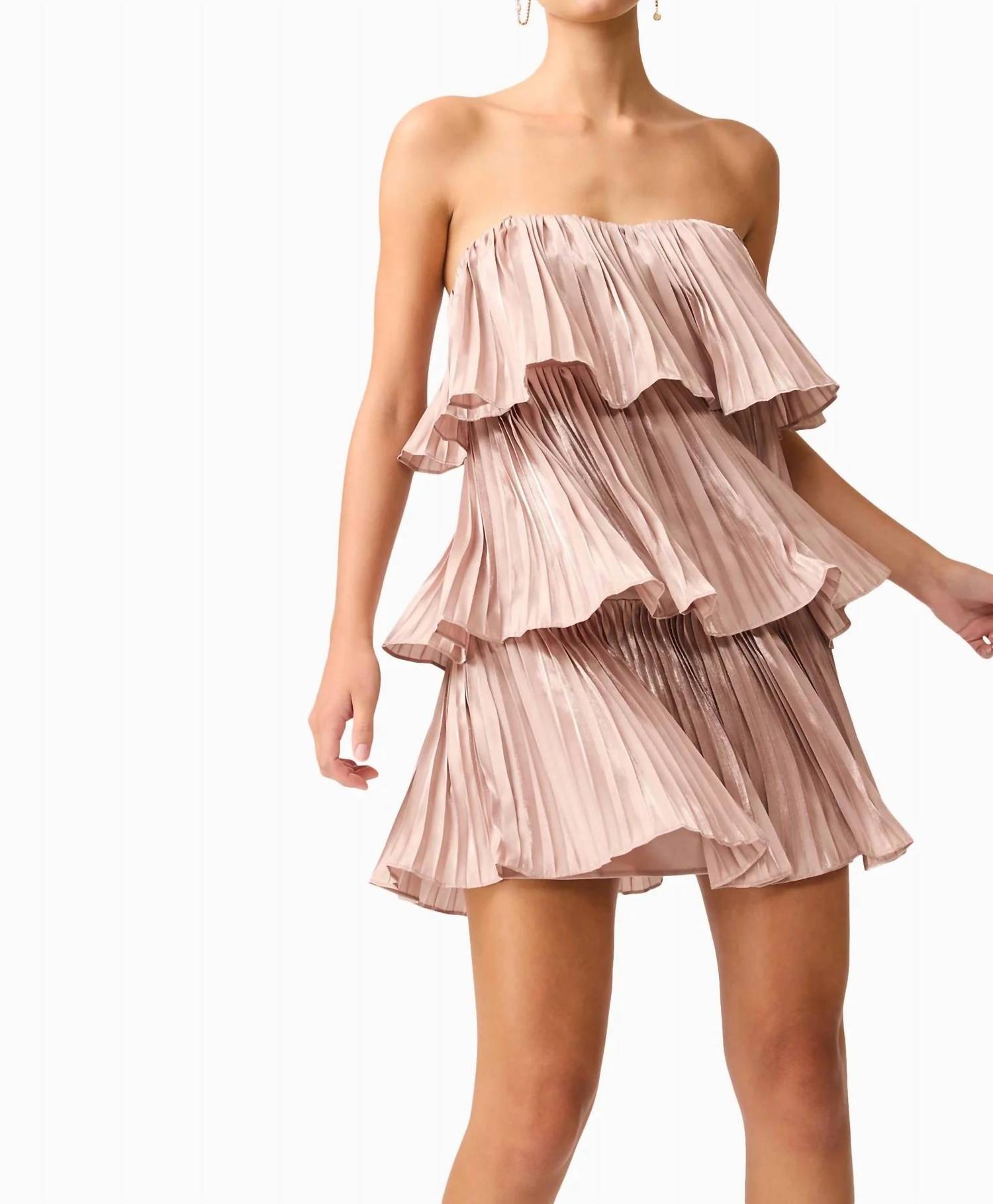 Elliatt - Lison Tiered Strapless Mini Dress