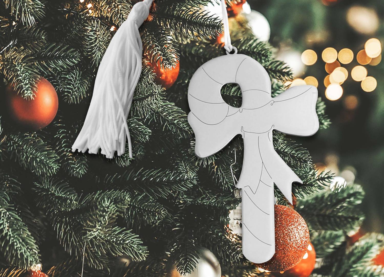 Creative Gifts International - Candy Cane Ornament with Tassel