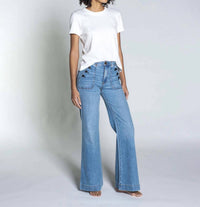 Askk Ny - Brickhouse Wide Leg Mid Rise Jean