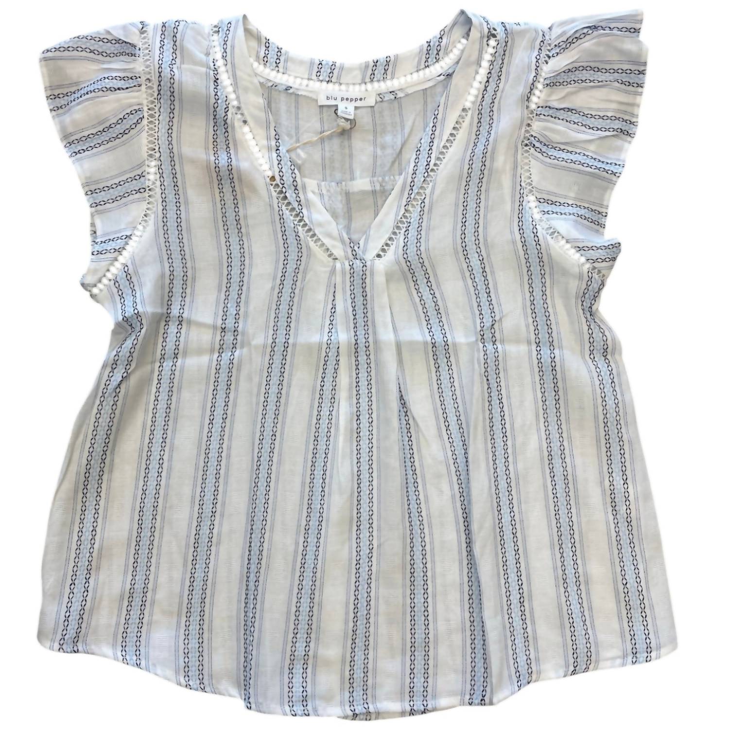 Blu Pepper - Women's Stripe Crop Top