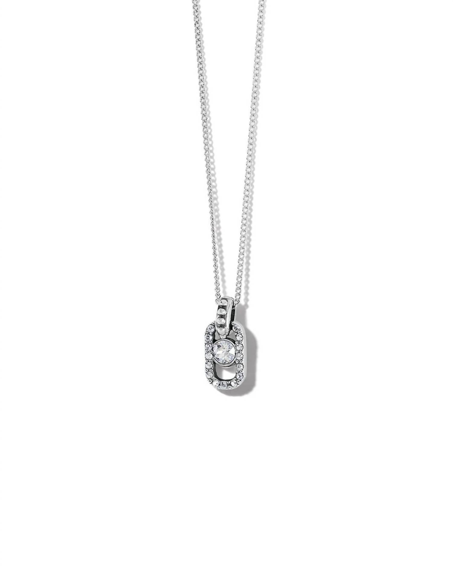 Brighton Women's Illumina Lights Allure Petite Necklace in silver - women's jewelry - detail view