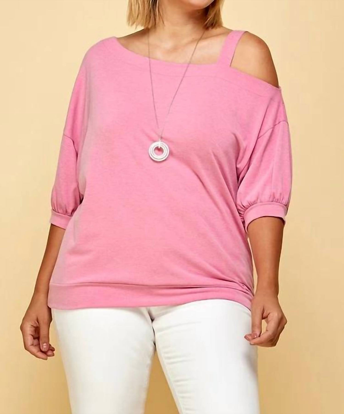 Another Love - Pretty One Shoulder Top - Plus