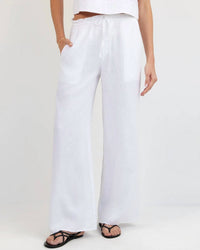 Bella Dahl - Women's Ruffle Waist Wide Leg Pant