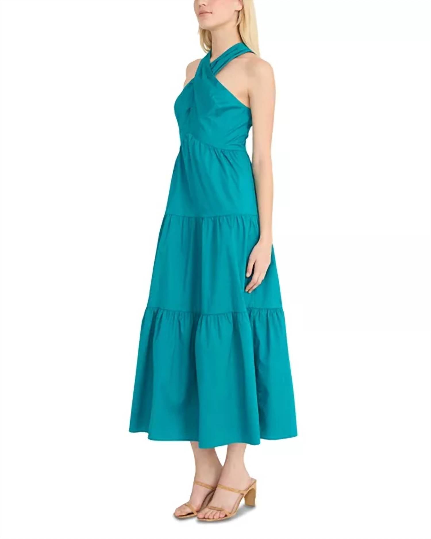 Donna Morgan - Halter Tiered Maxi Dress