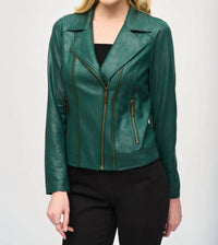 Joseph Ribkoff - Foiled Faux Suede Jacket