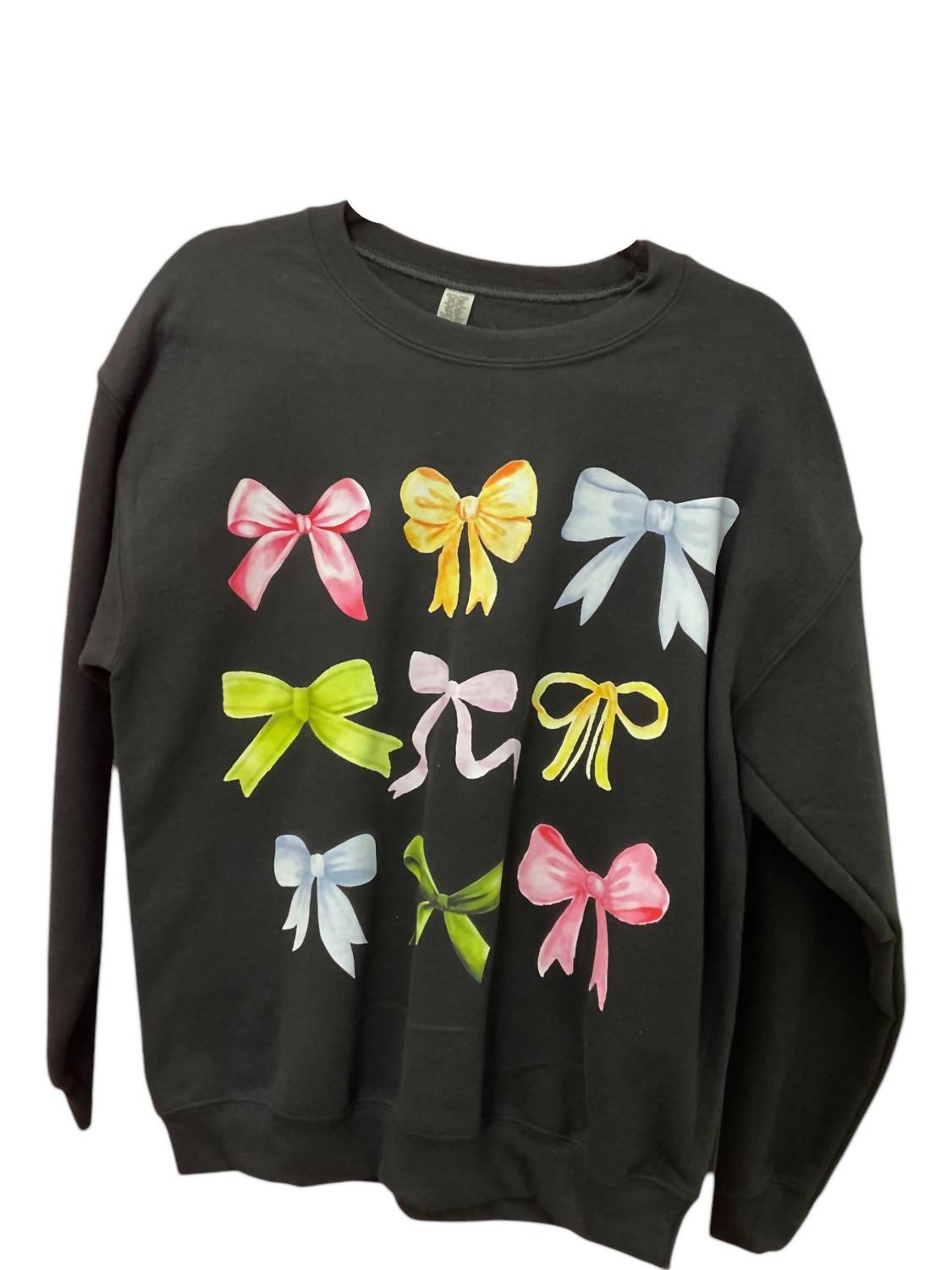 Shopthetinycloset - Women's Colorful Bows Crewneck Sweater