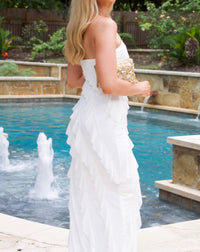 The Vintage Shop - Silvana Strapless Ruffle Maxi Dress