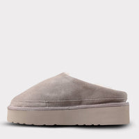 Lamo Women's Jane Slip On Platform Slipper in grey multi - women's shoe - detail view