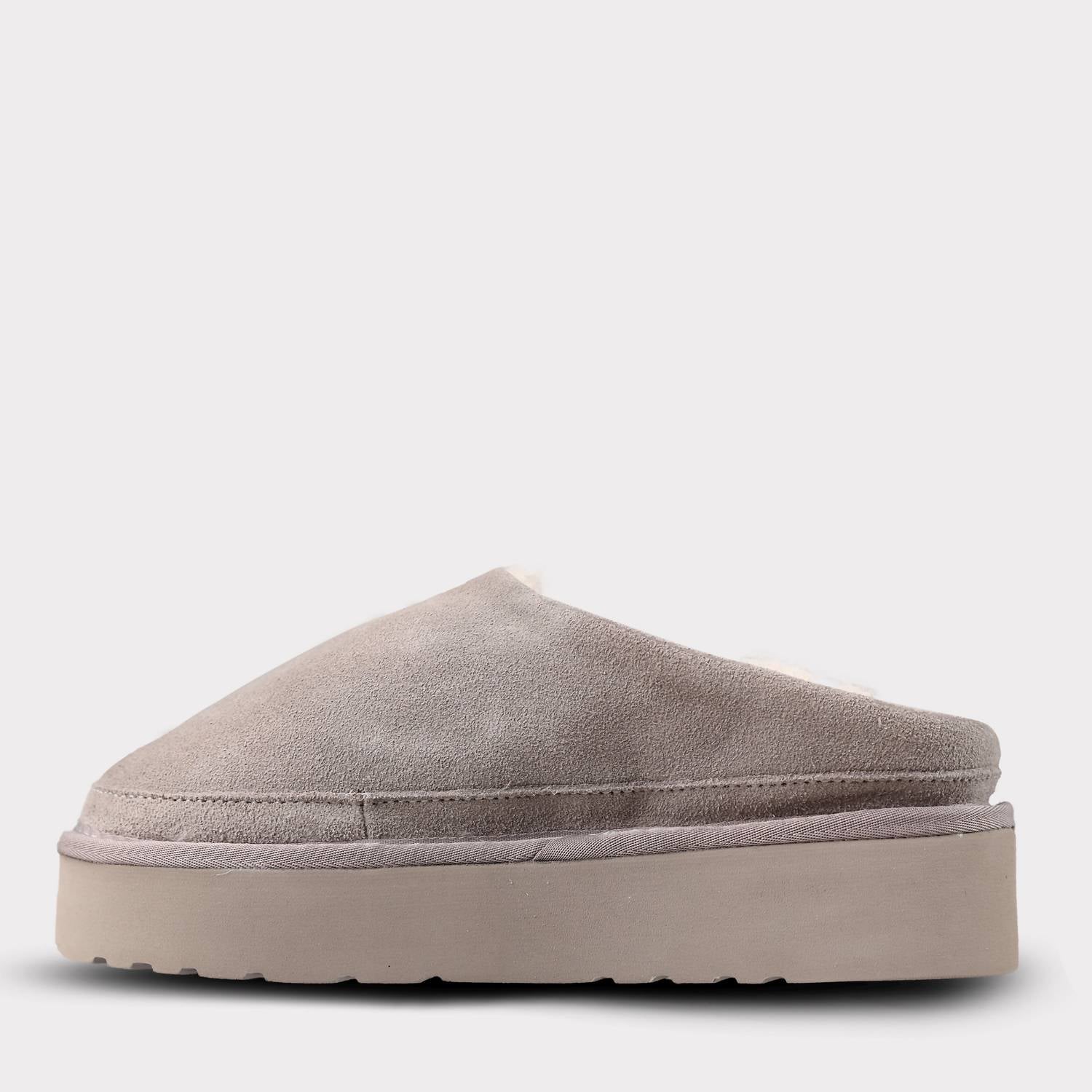 Lamo Women's Jane Slip On Platform Slipper in grey multi - women's shoe - detail view