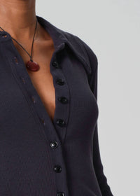 Citizens Of Humanity - Gila Polo Long Sleeve Fitted Button Up Shirt