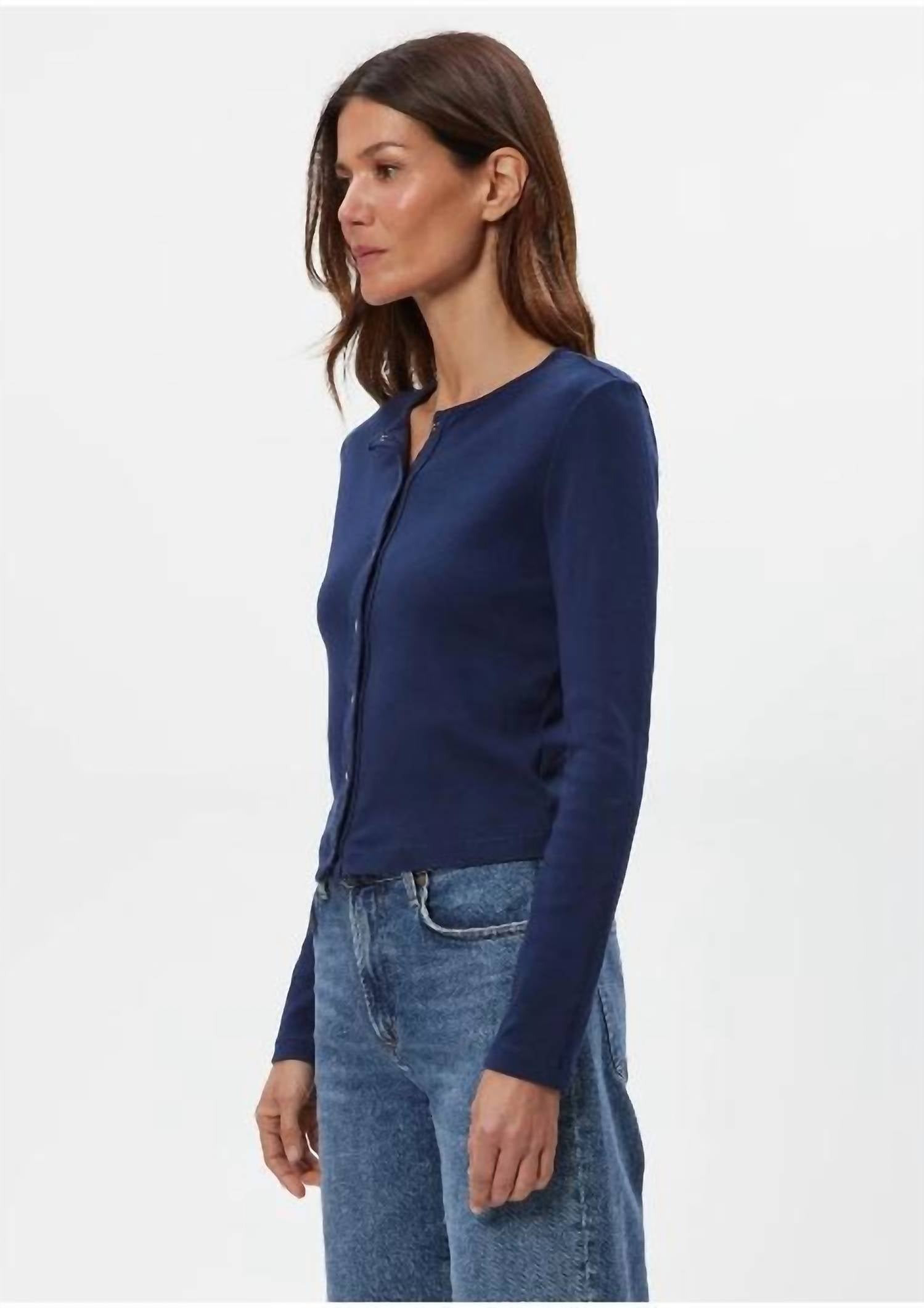 Michael Stars - TRIXIE CREW NECK SNAP CARDIGAN
