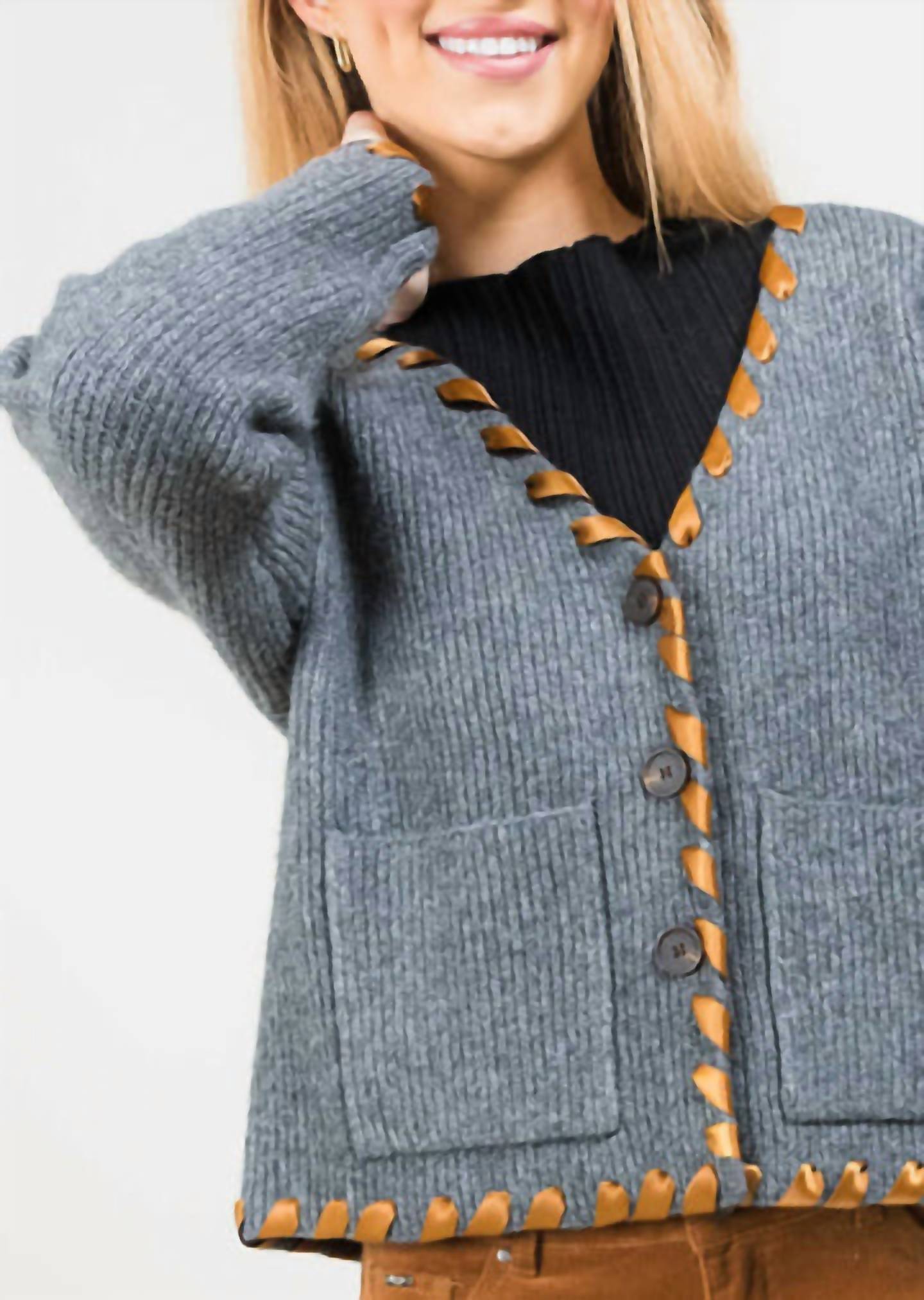 Lisette - Whipstitch cardigan
