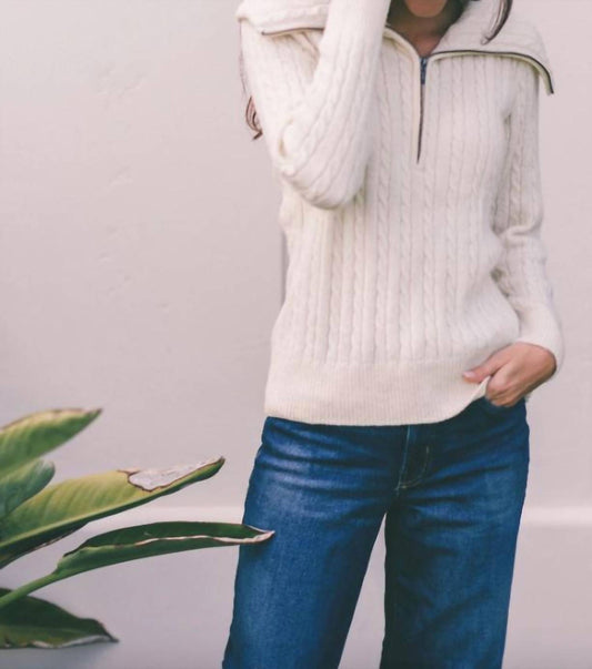 Turtleson - Aurora Half-Zip Cable Knit Sweater