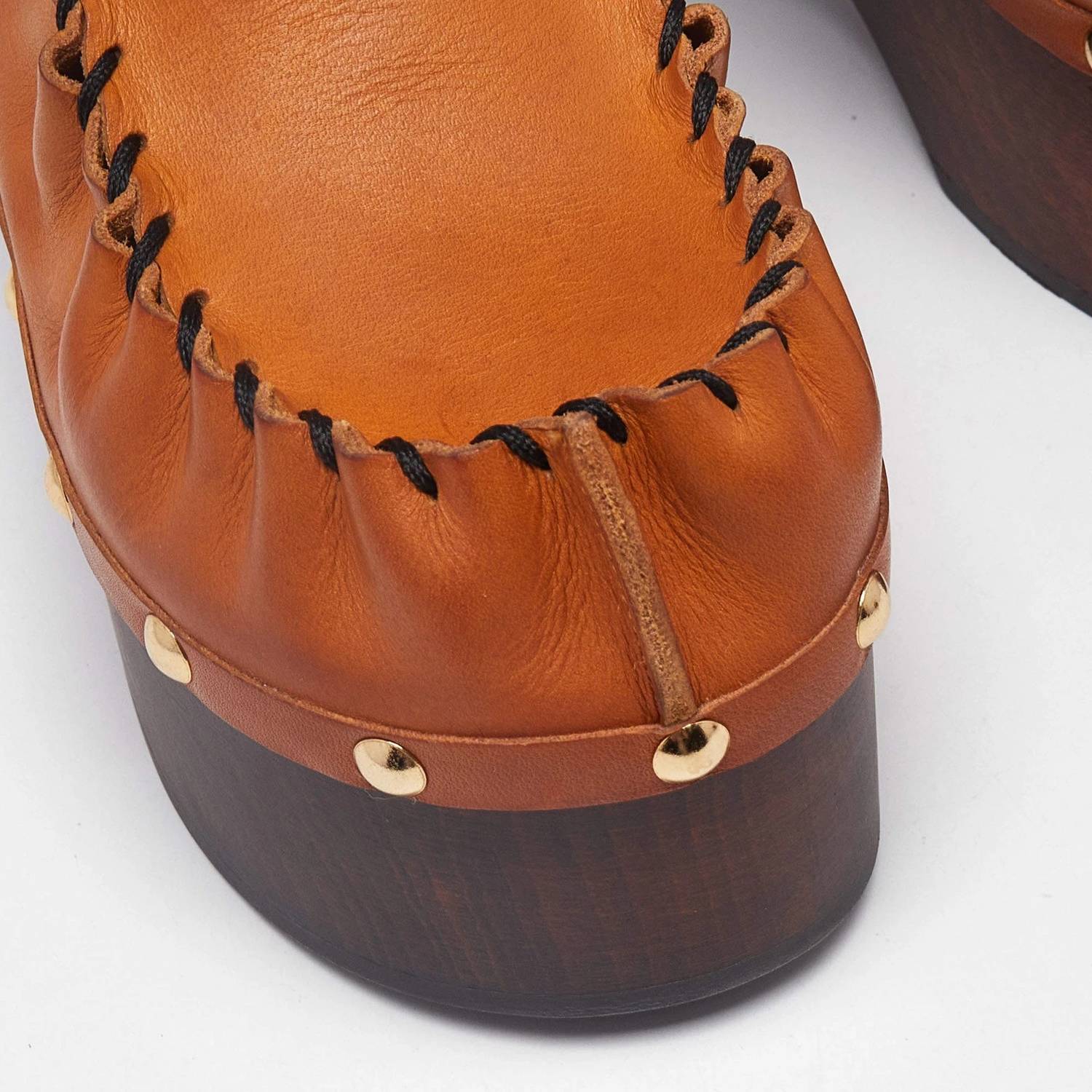 Marni - Women's Sabo Ruched Leather Studded Platform Clog