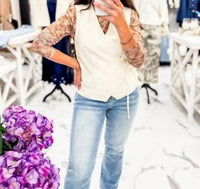 Frnch - Crème De La Cool Embroidery Vest