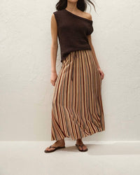 FAITHFULL THE BRAND Iden Maxi Skirt in murano stripe - women's skirt